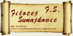 Filotej Sunajković vizit kartica